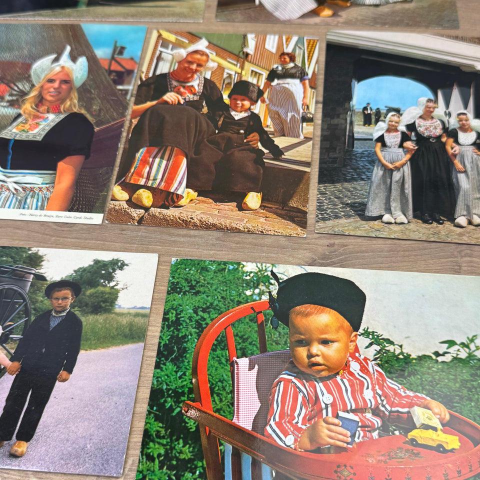 Collection of Dutch Folklore Costume with Dutch Woman Vintage photo cards – Holland’s Traditional Culture Costumes