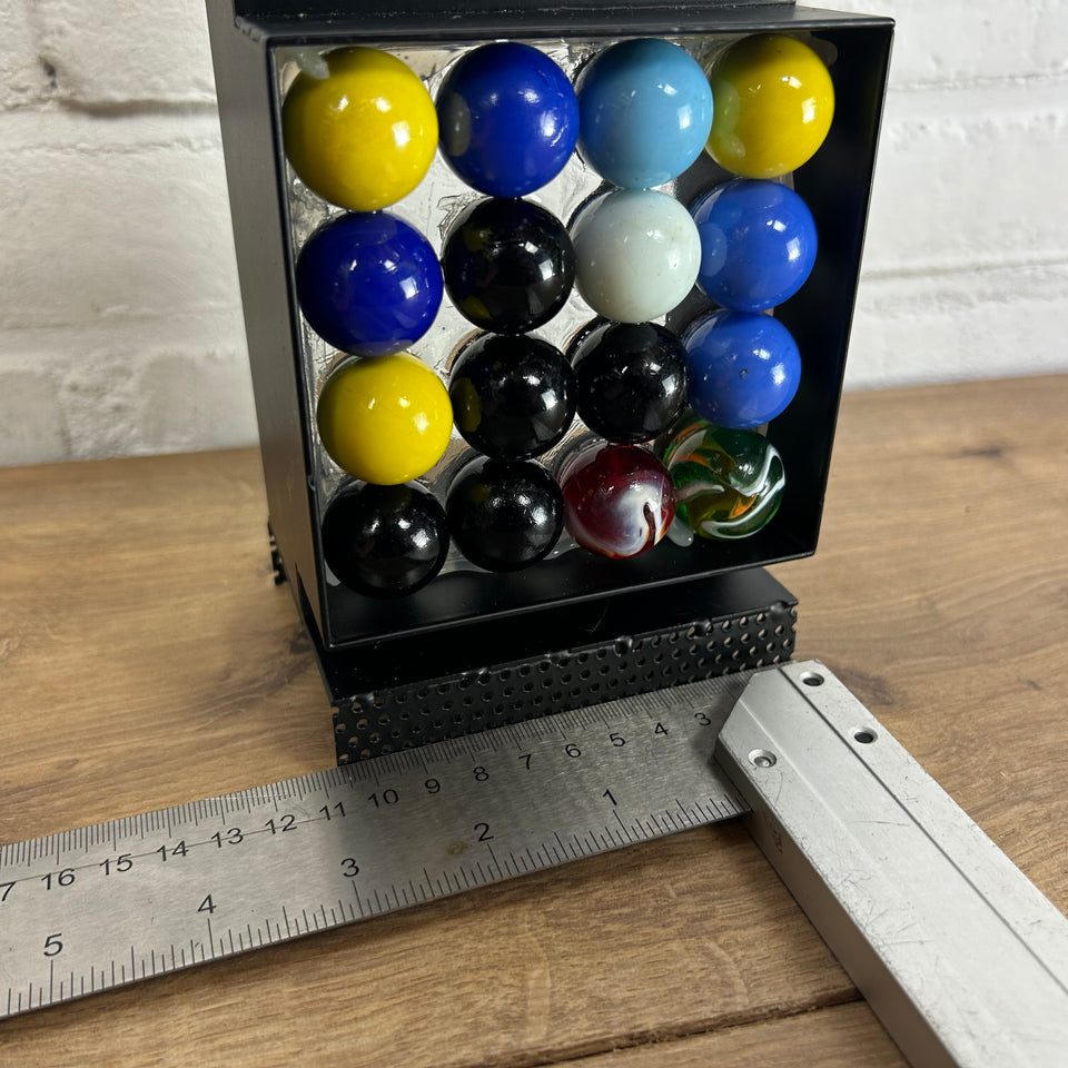 Starry Night Abstract Square Upcycled Marbles artwork