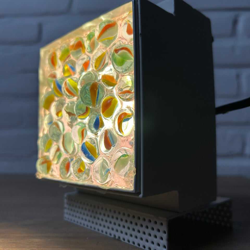 Custom made Cats eye marbles epoxy Lamp