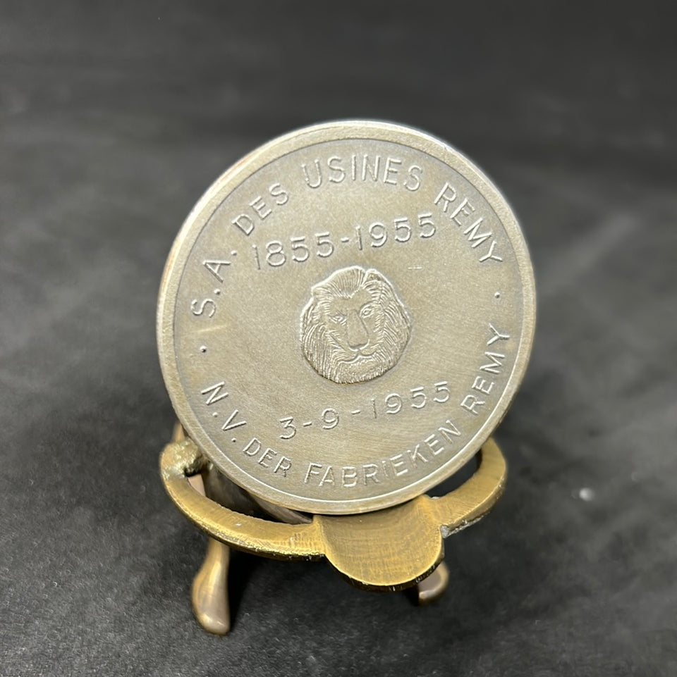 Silvered Bronze Medal Centenary Of Factories Edward Remy 1955 Belgium - Medaillon