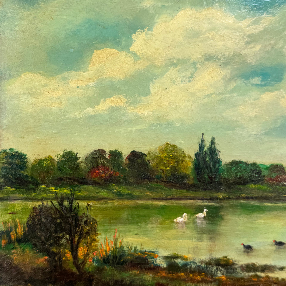 Spring day near the lake by Dutch painter Jan Bakker (1879-1944)