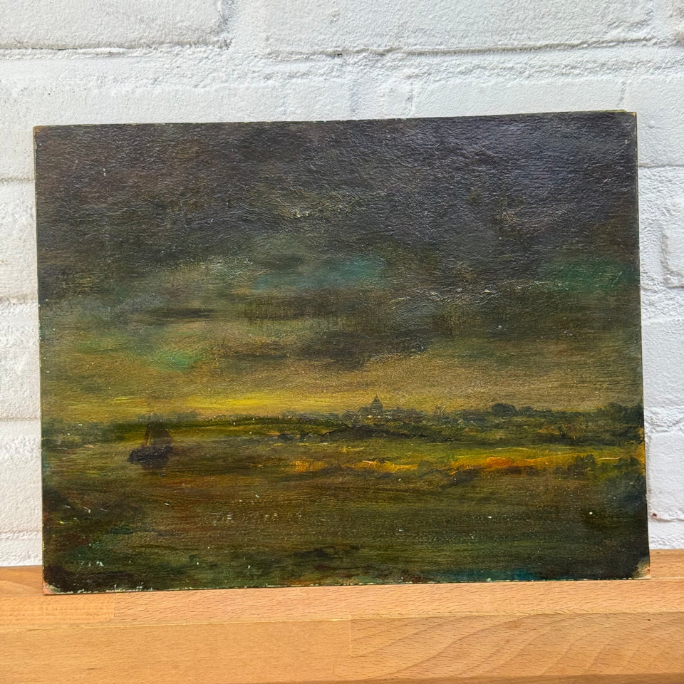 Duo painting - Holland after sunset - Oil paintings by Jan Bakker