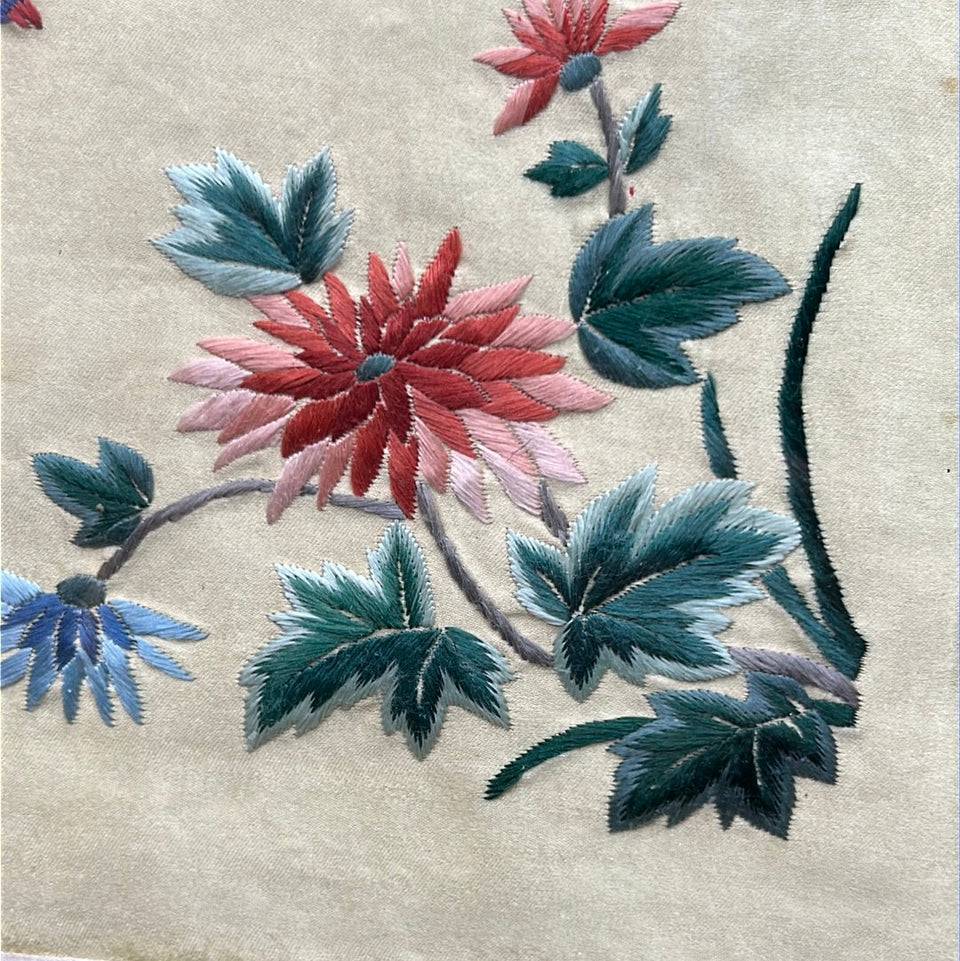 Asian Silk Cotton work - Floral & Bird