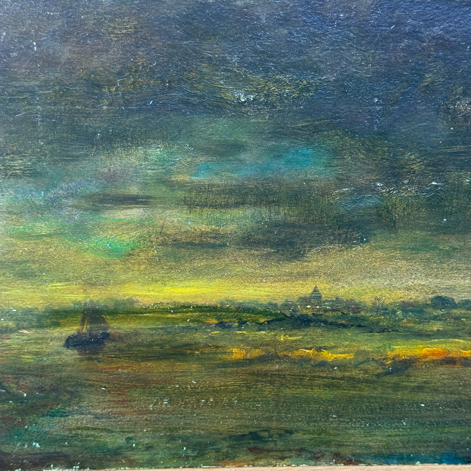 Duo painting - Holland after sunset - Oil paintings by Jan Bakker