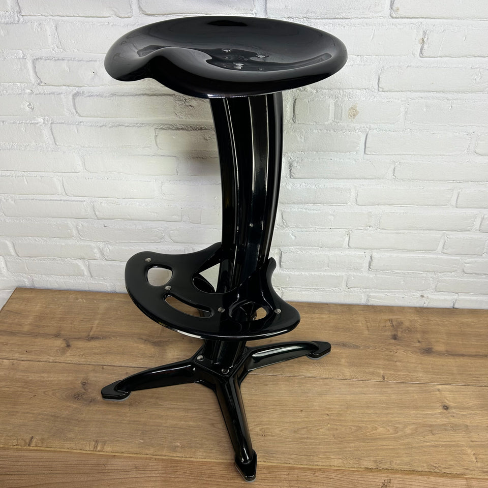 Dulton Industrial Vintage Bar Stool With Tractor Seating, Model Lotus