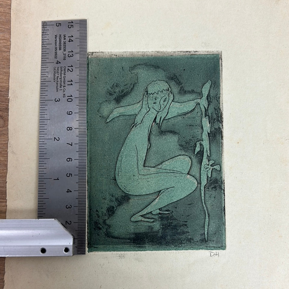 Abstract etchings by Dini Henkes (1935-2022)