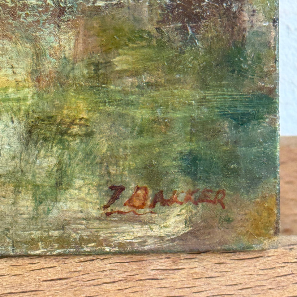 Spring day near the lake by Dutch painter Jan Bakker (1879-1944)