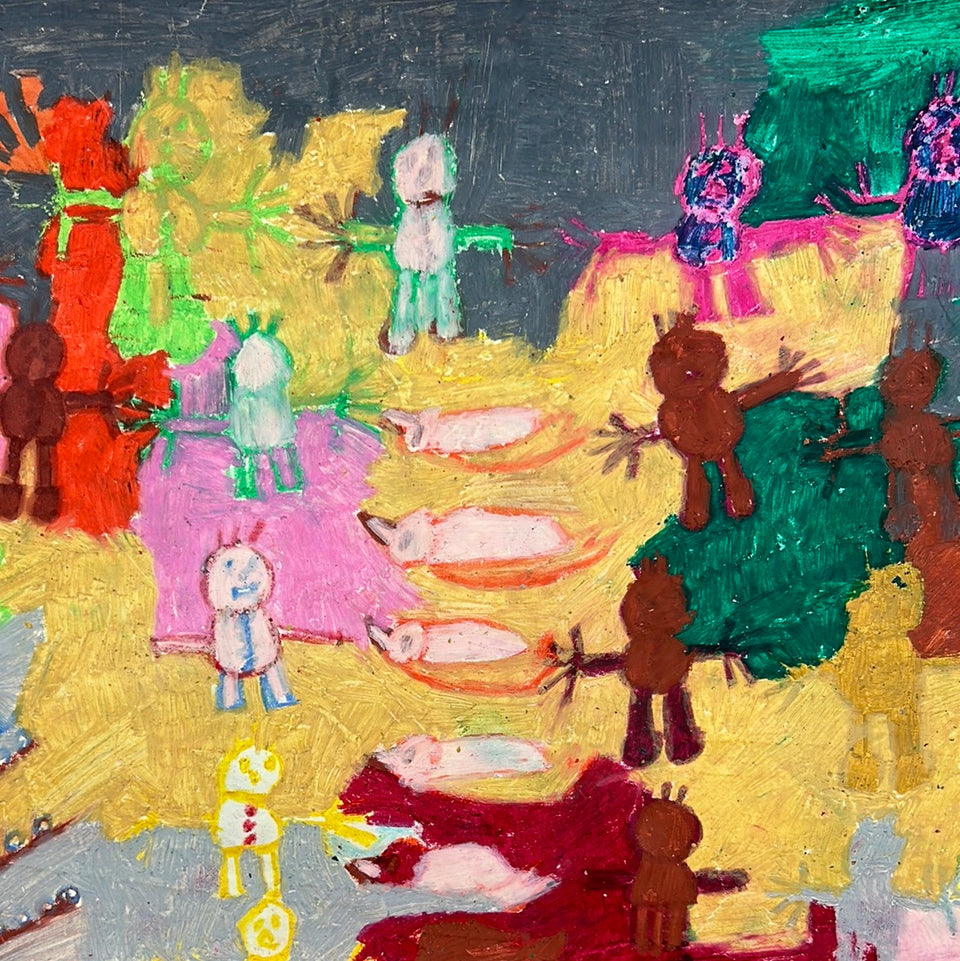 Simplistic colorful Artwork by Dini Henkes (1935-2022)