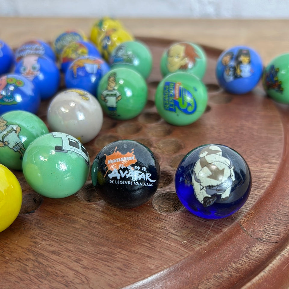 Mixed set of 30 Comic Series Vintage Marbles - 1 inch