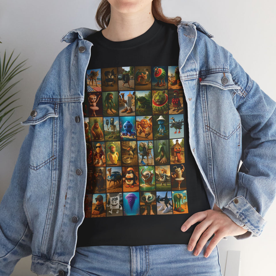 The Italian BrainRot Collage T-Shirt - Large sizes - Italian Brain rots