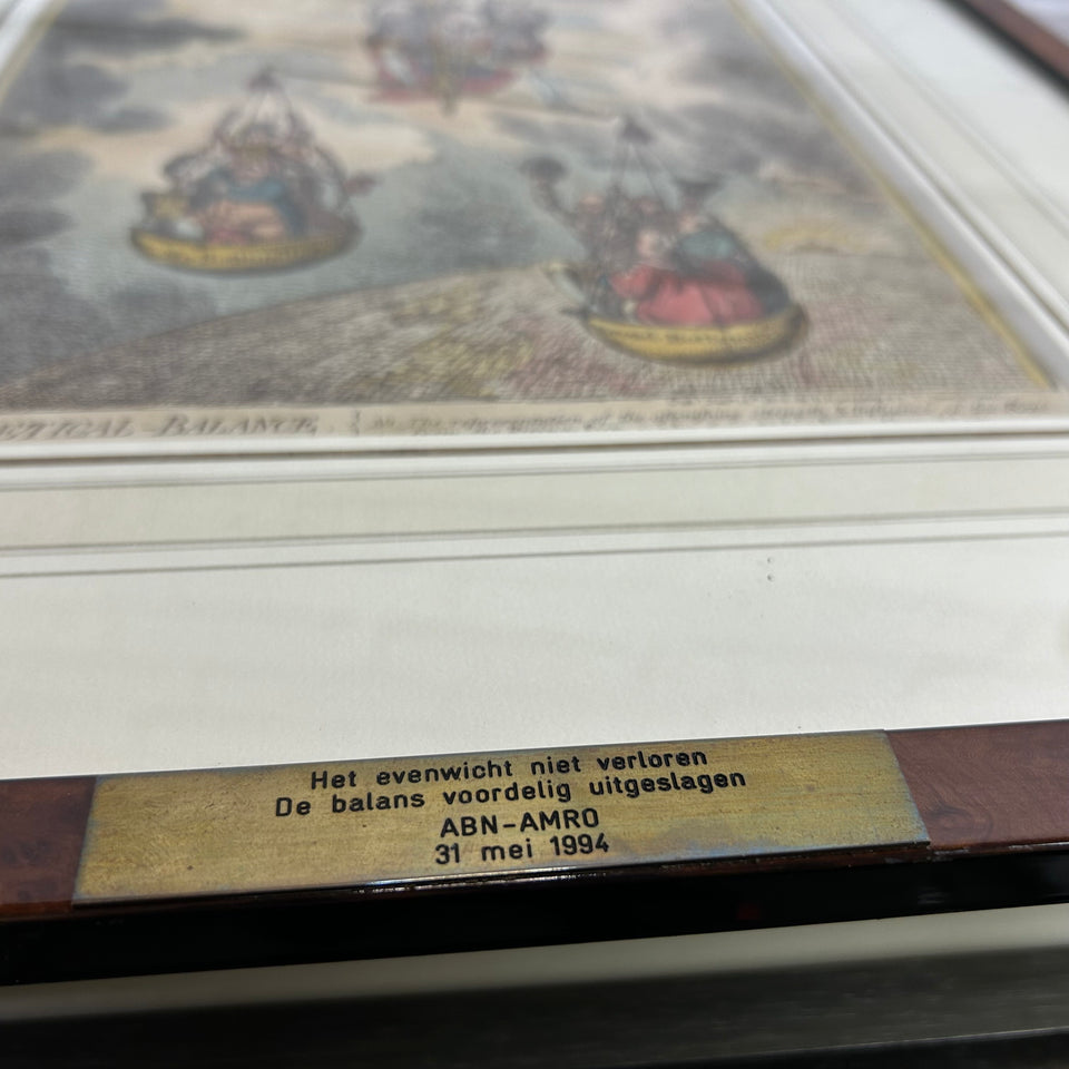 Original Rare handcolored - The Cabinetical Balance -
James Gillray (1757–1815)