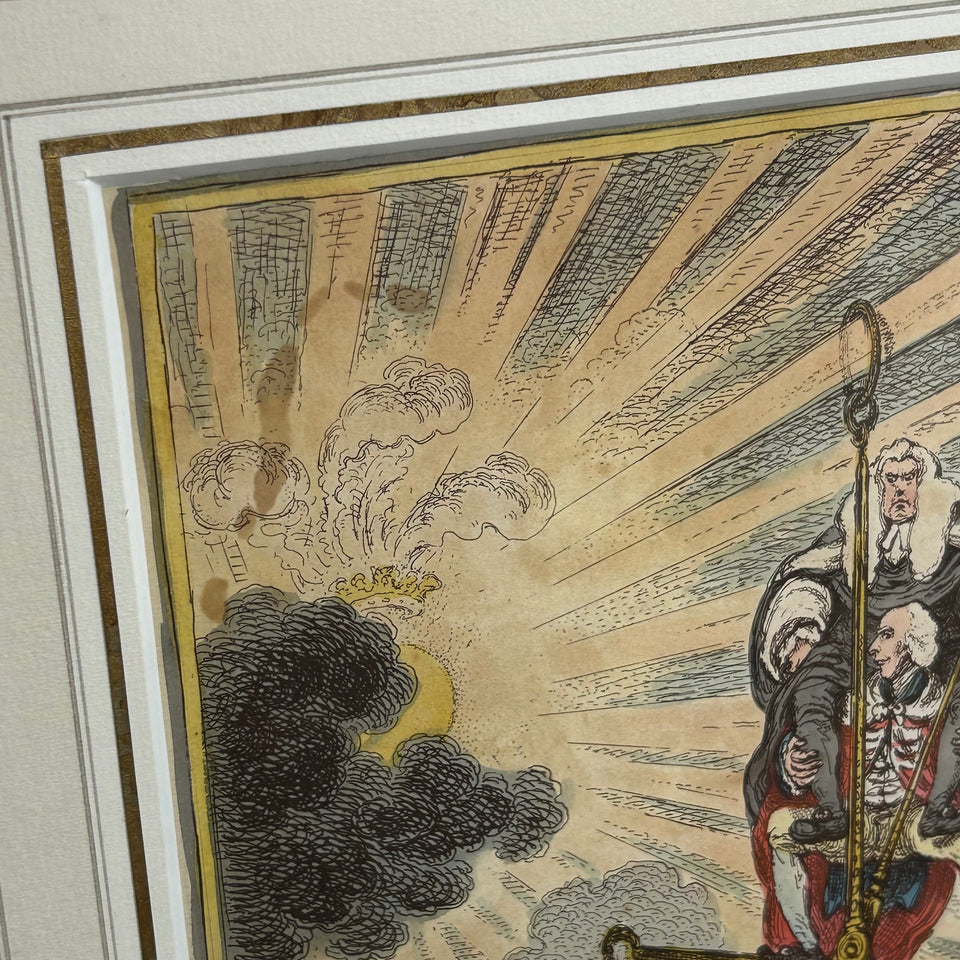 Original Rare handcolored - The Cabinetical Balance -
James Gillray (1757–1815)