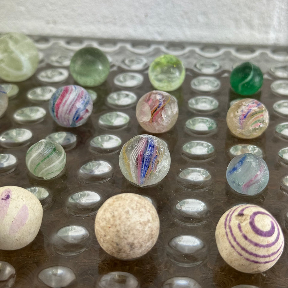 Antique marbles set of 20 rare marbles - Latticino Marbles - China Marbles and more