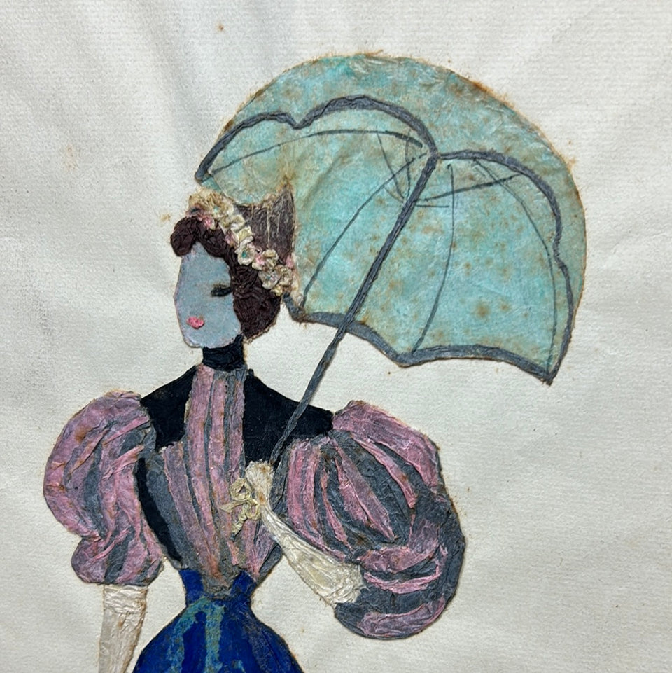 Victorian Style collage of a mother and Child- Collage Artwork by Dini Henkes (1935-2022)