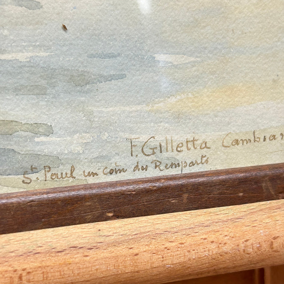 Original Watercolor St. Paul by François Gilletta-Cambianis
