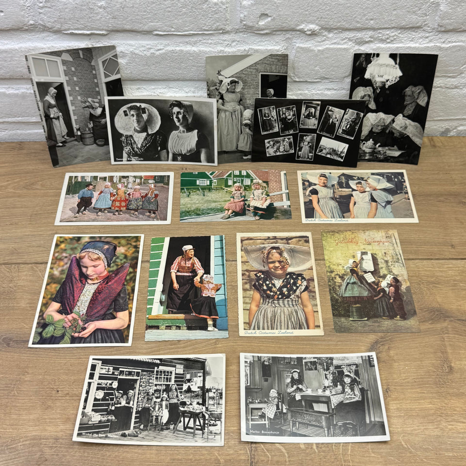 Collection of Photo cards - Folklore Dutch Rural Costume photocards - High Quality Photo paper a.o. – Holland Traditional Culture Costume Embroideries