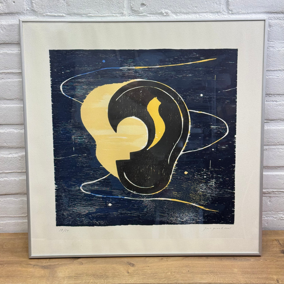 Woodcut print by Joris Geurts