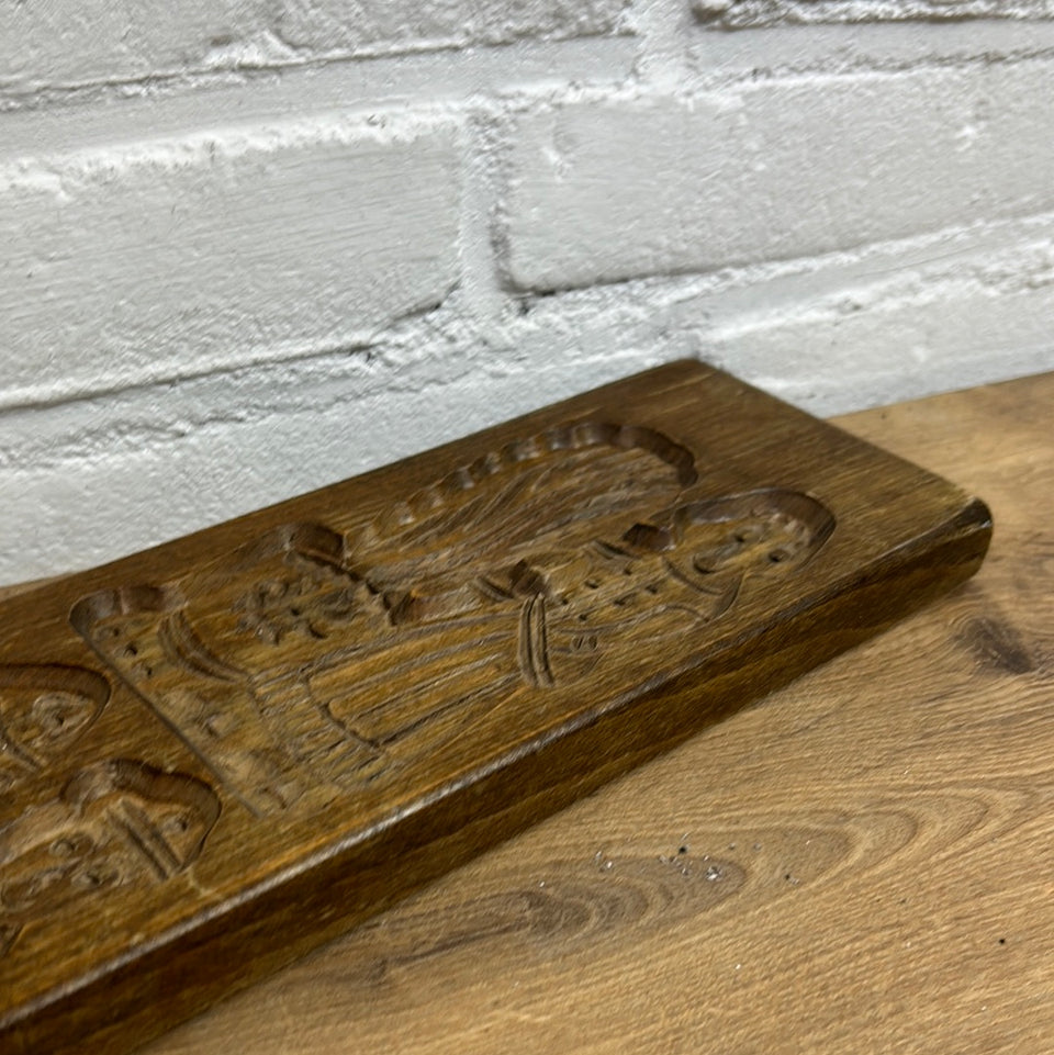 Antique large wooden baking mold