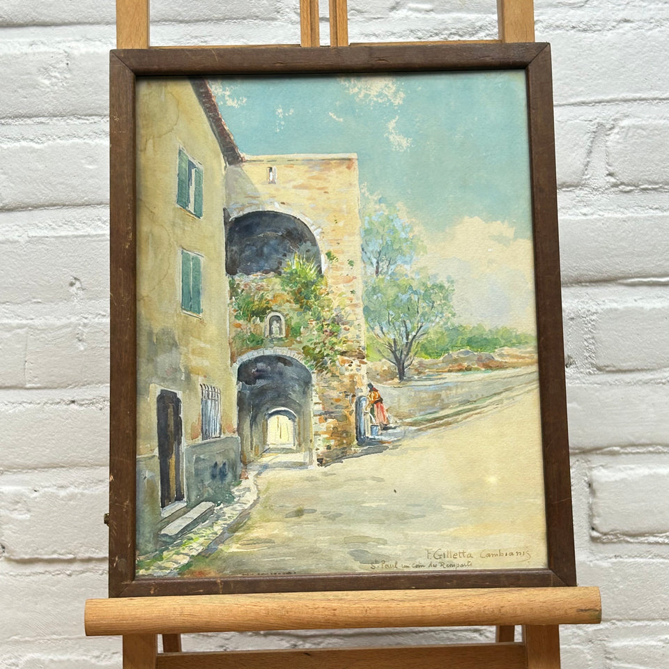 Original Watercolor St. Paul by François Gilletta-Cambianis