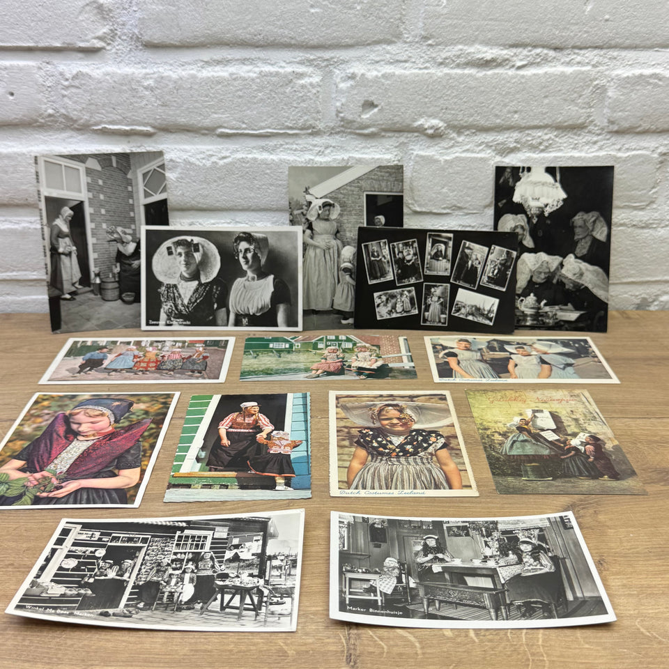 Collection of Photo cards - Folklore Dutch Rural Costume photocards - High Quality Photo paper a.o. – Holland Traditional Culture Costume Embroideries