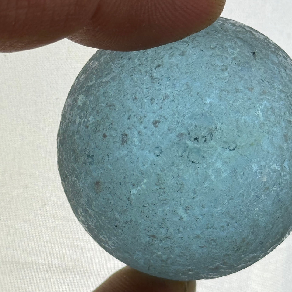2 Large Sea Glass marble spheres (2 inch - 4/5cm)