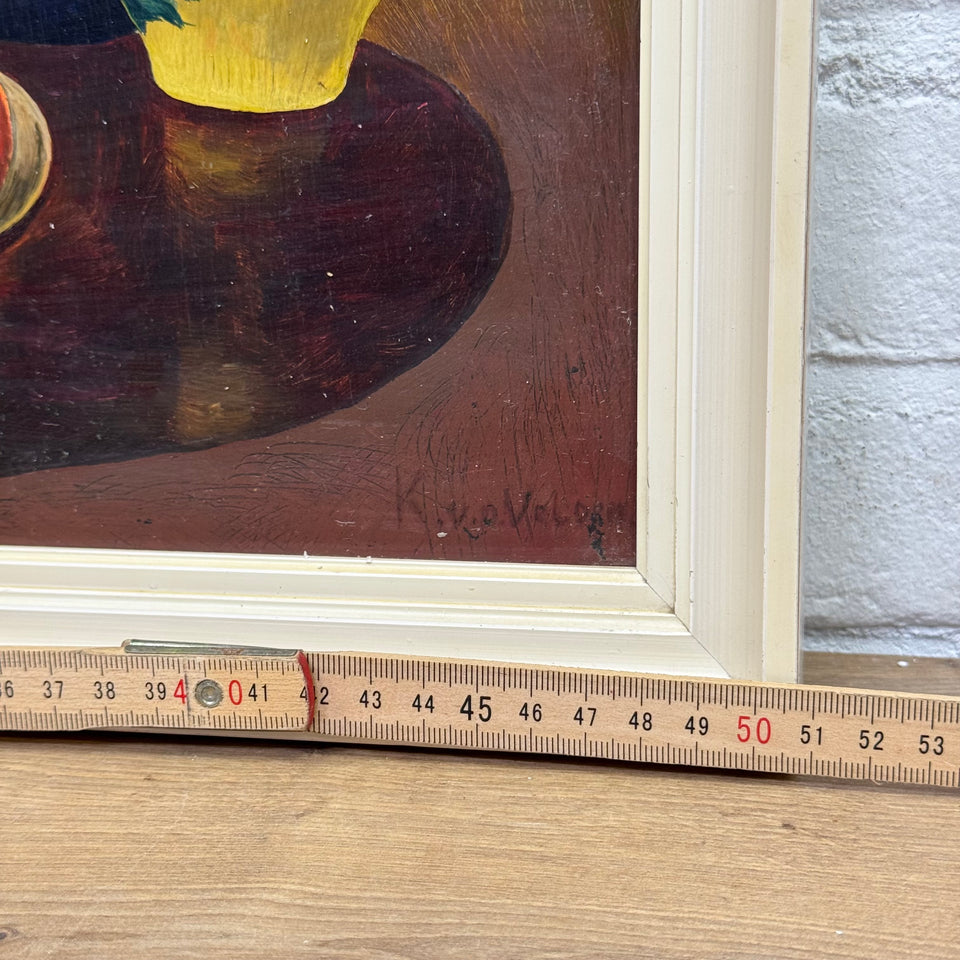 Still life painting Jars and Fruits - Oil painting