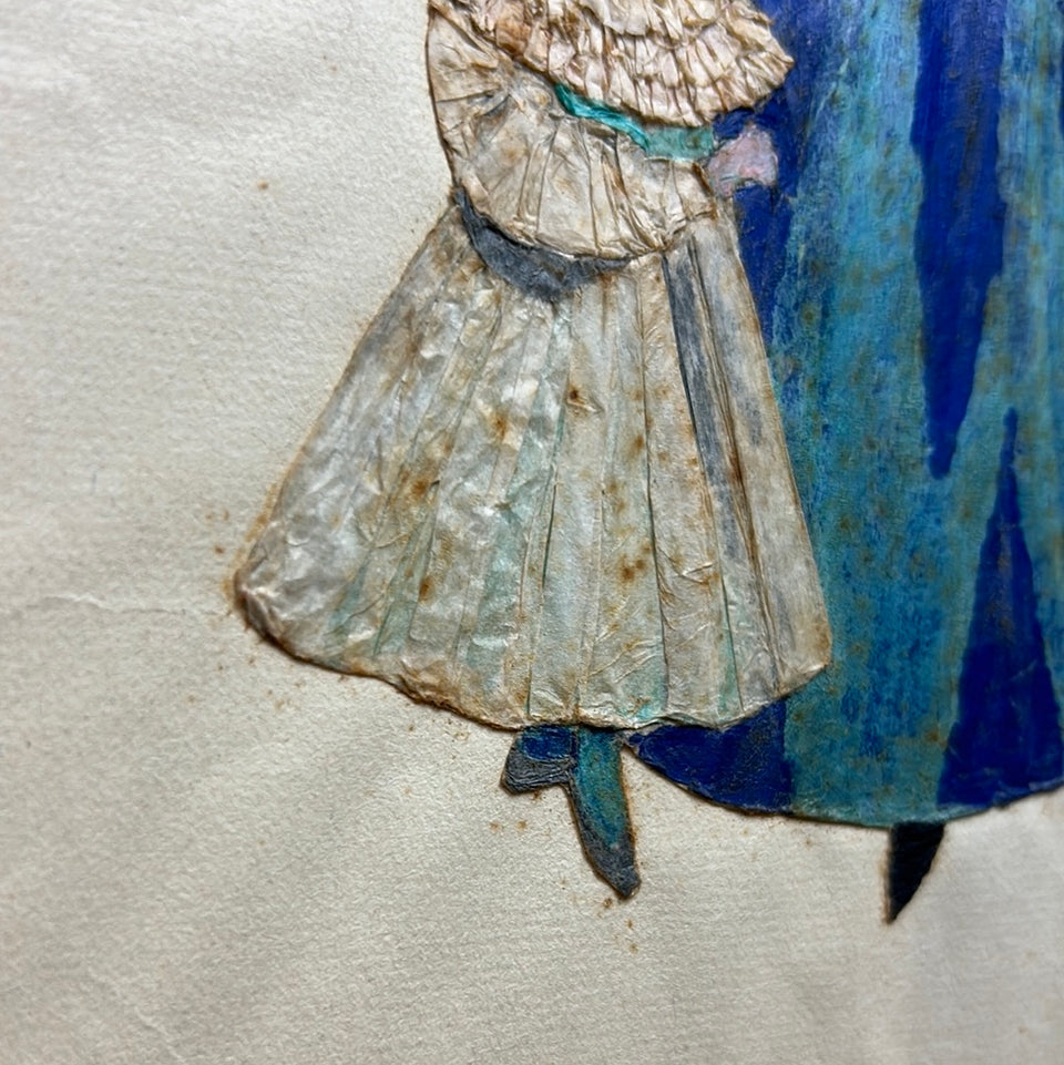 Victorian Style collage of a mother and Child- Collage Artwork by Dini Henkes (1935-2022)