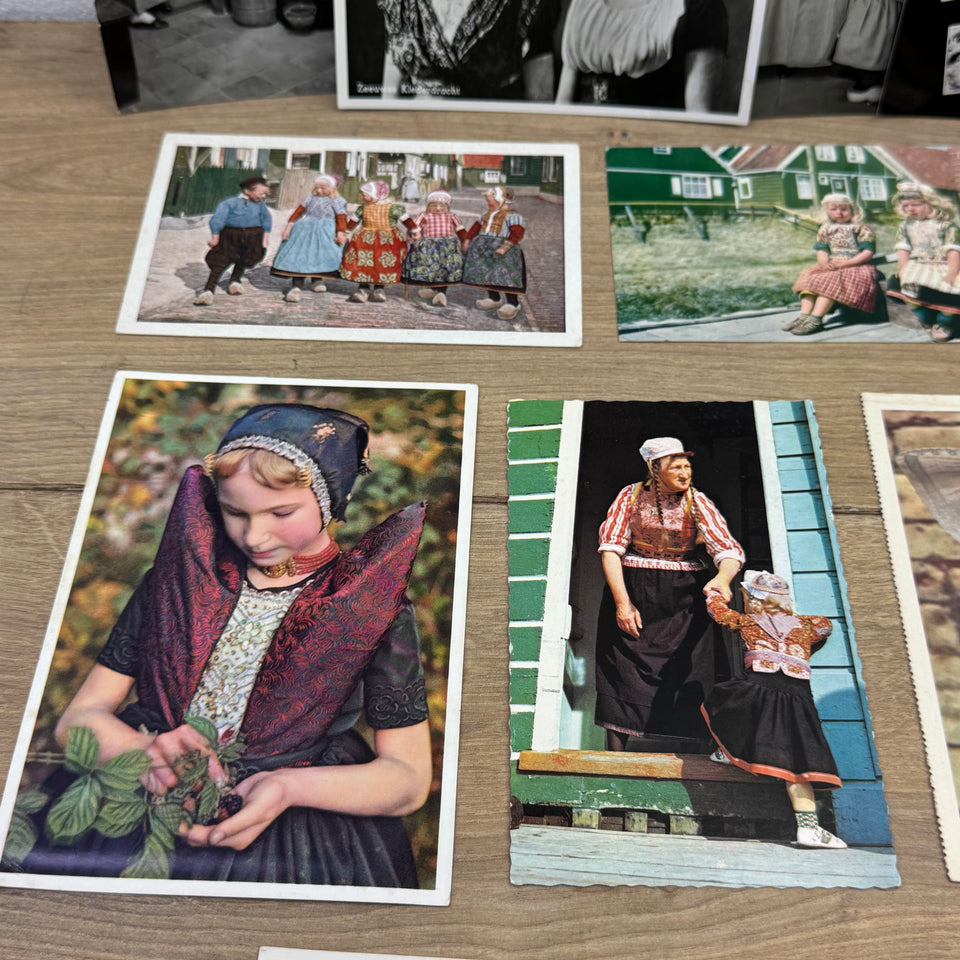 Collection of Photo cards - Folklore Dutch Rural Costume photocards - High Quality Photo paper a.o. – Holland Traditional Culture Costume Embroideries