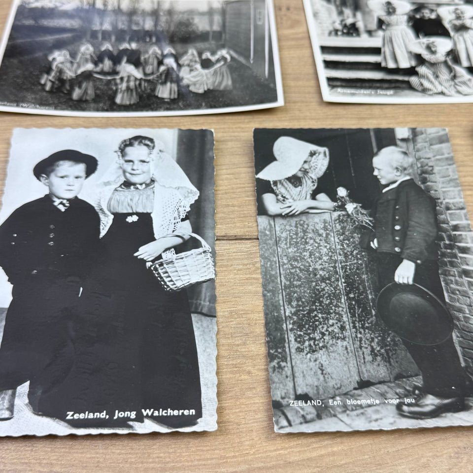 Collection of historical Children Folklore Dutch Costume photocards - High Quality Photo paper a.o. – Holland Traditional Folk Kids Costume Embroideries