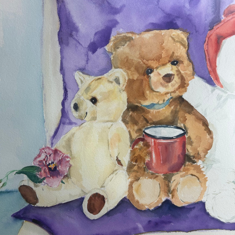 Paddington Bear & friends- Original watercolor painting
