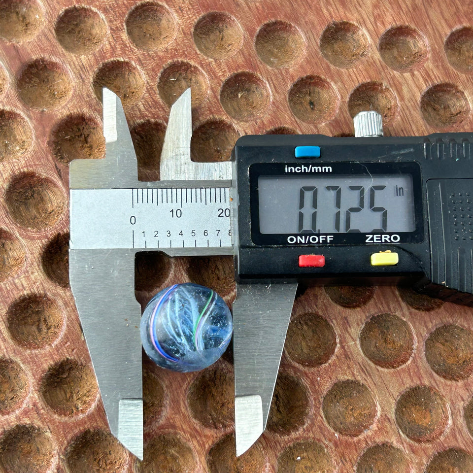 Two Antique handmade German Latino core swirl glass marbles