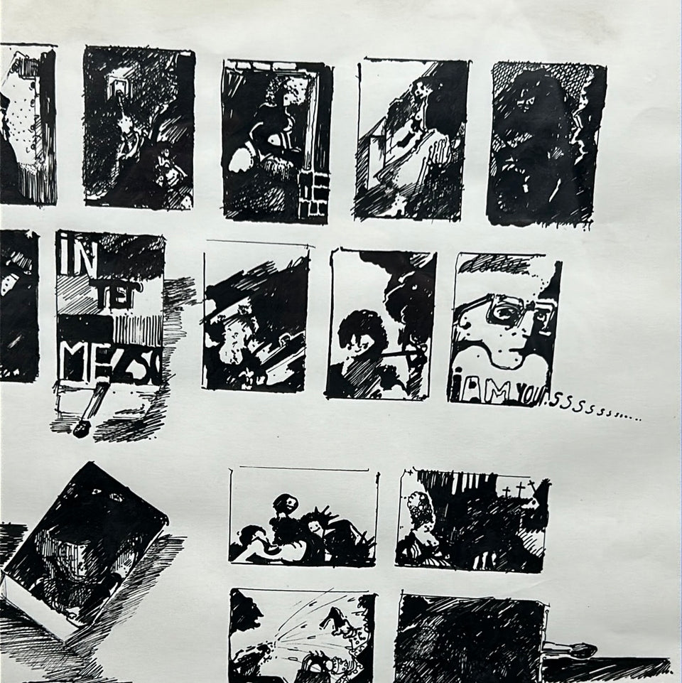 Intermezzo, Ink drawing by Henk van der Ploeg (1949)