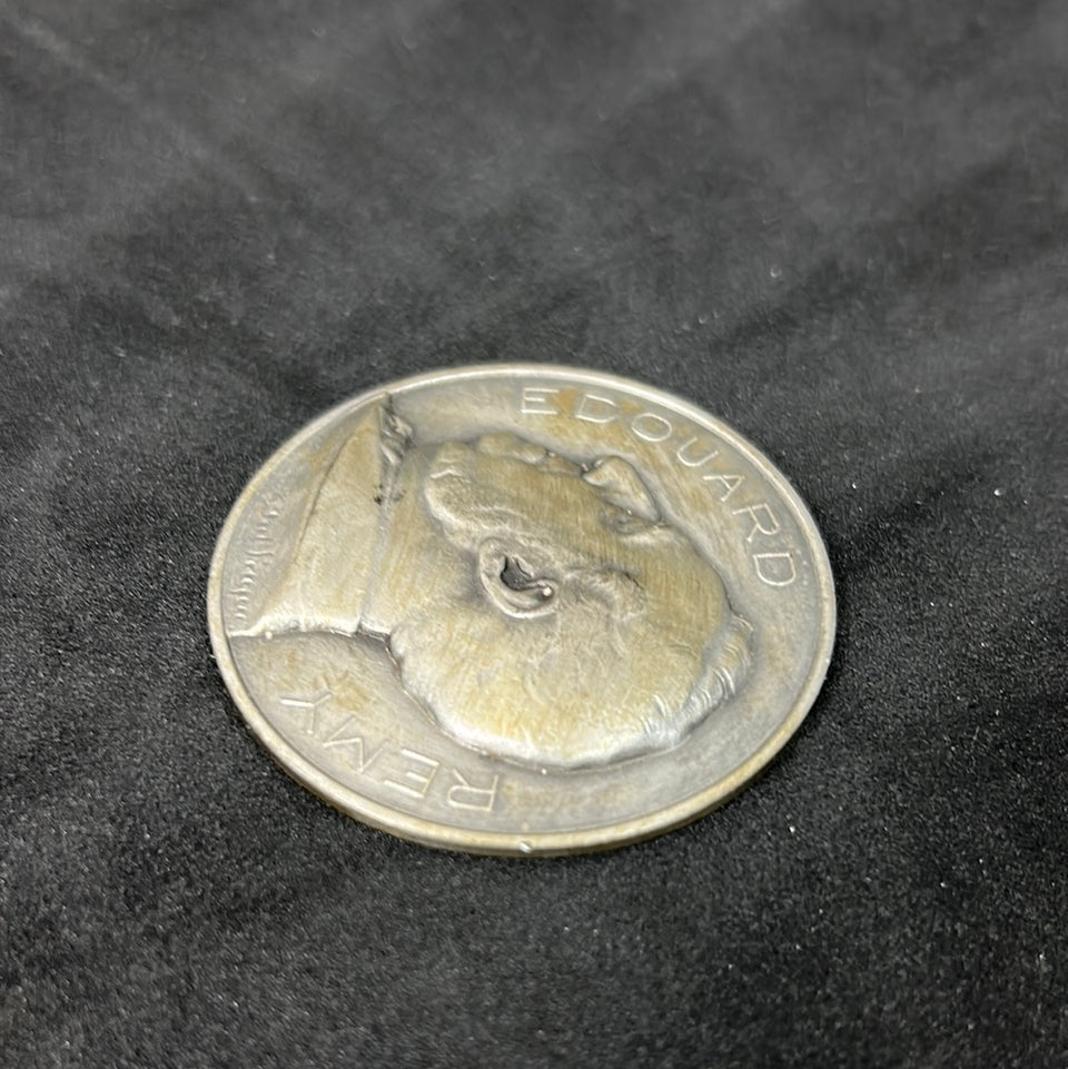 Silverplated Copper Medal Centenary Of Factories Edward Remy 1955 Belgium - Medaillon