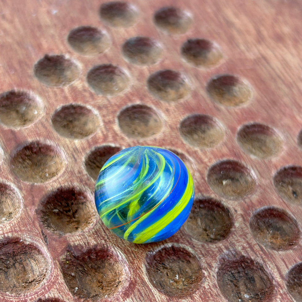 Joseph’s coat marble - Antique handmade 0.79” inch German glass marble