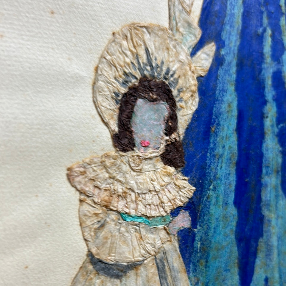 Victorian Style collage of a mother and Child- Collage Artwork by Dini Henkes (1935-2022)