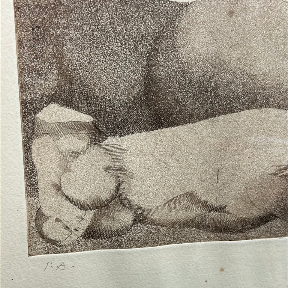 Abstract naked woman - Edition P.A / E.A - Etching by Josep Pla-Narbona (1928-2020)