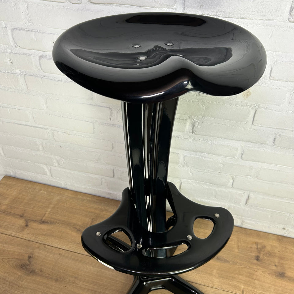 Dulton Industrial Vintage Bar Stool With Tractor Seating, Model Lotus