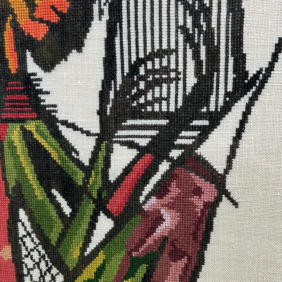 Vintage 60’s Embroidery - Cottonwork - Framed