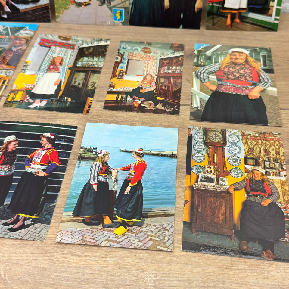 Vintage postcard Collection of Dutch Folklore Costume photo cards – Holland’s Traditional Culture Costumes