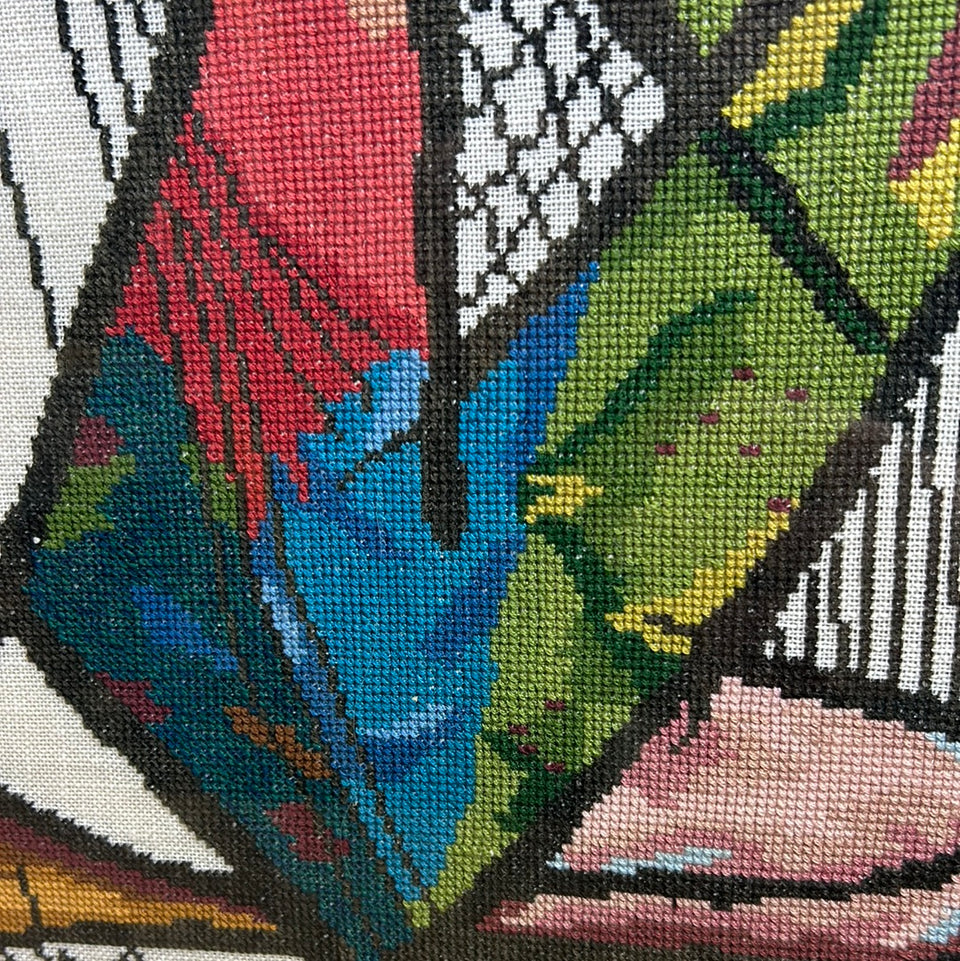 Vintage 60’s Embroidery - Cottonwork - Framed