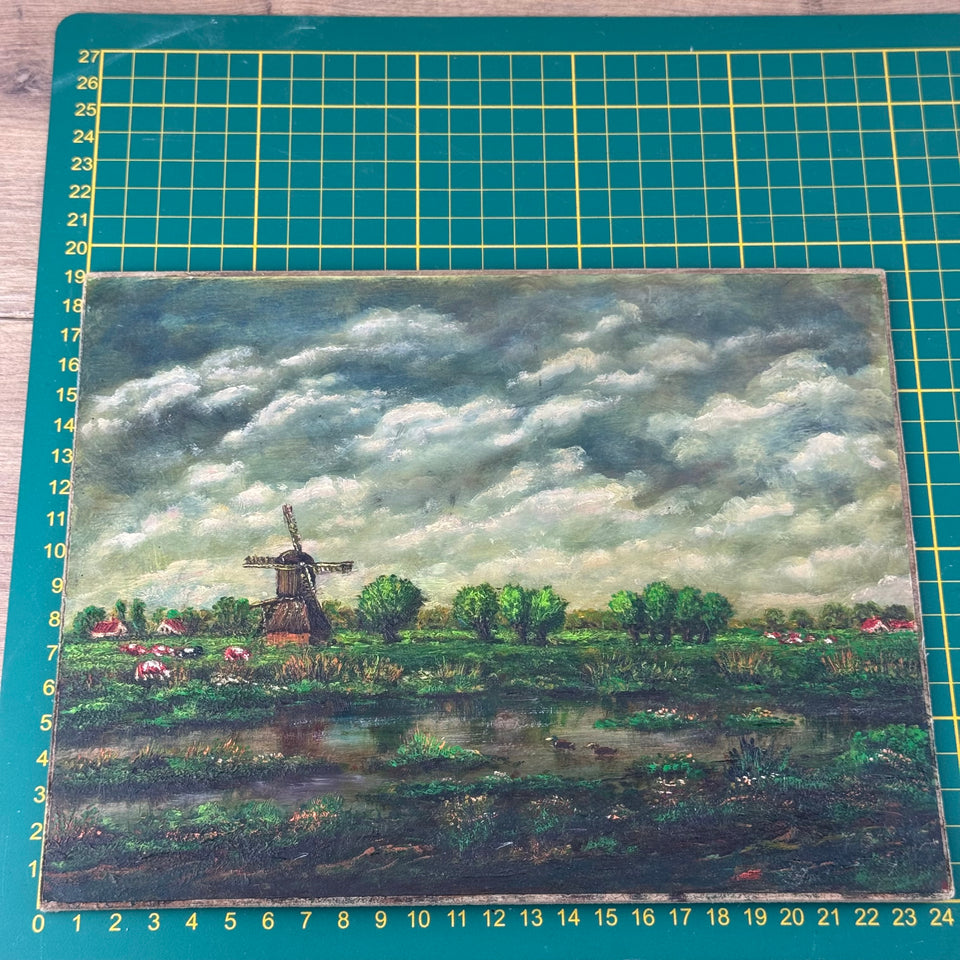 Dutch Windmill landscape scene by Dutch painter Jan Bakker