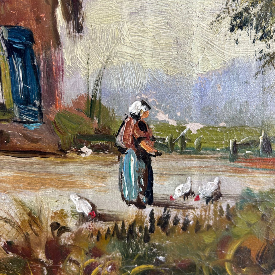 Dutch School - 19-20th century - Farm in the forest of Holland