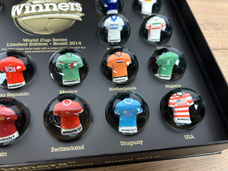 48 World Cup Football Marbles - Original box unopened Winners Mysterybox