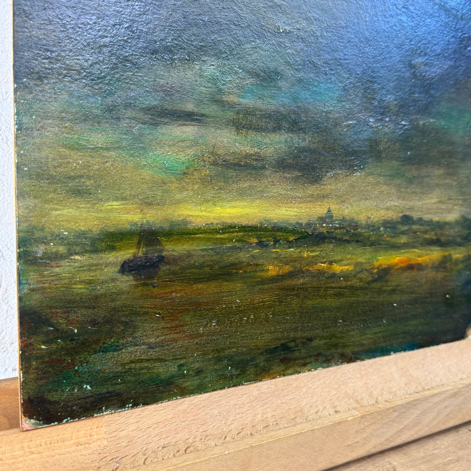 Duo painting - Holland after sunset - Oil paintings by Jan Bakker