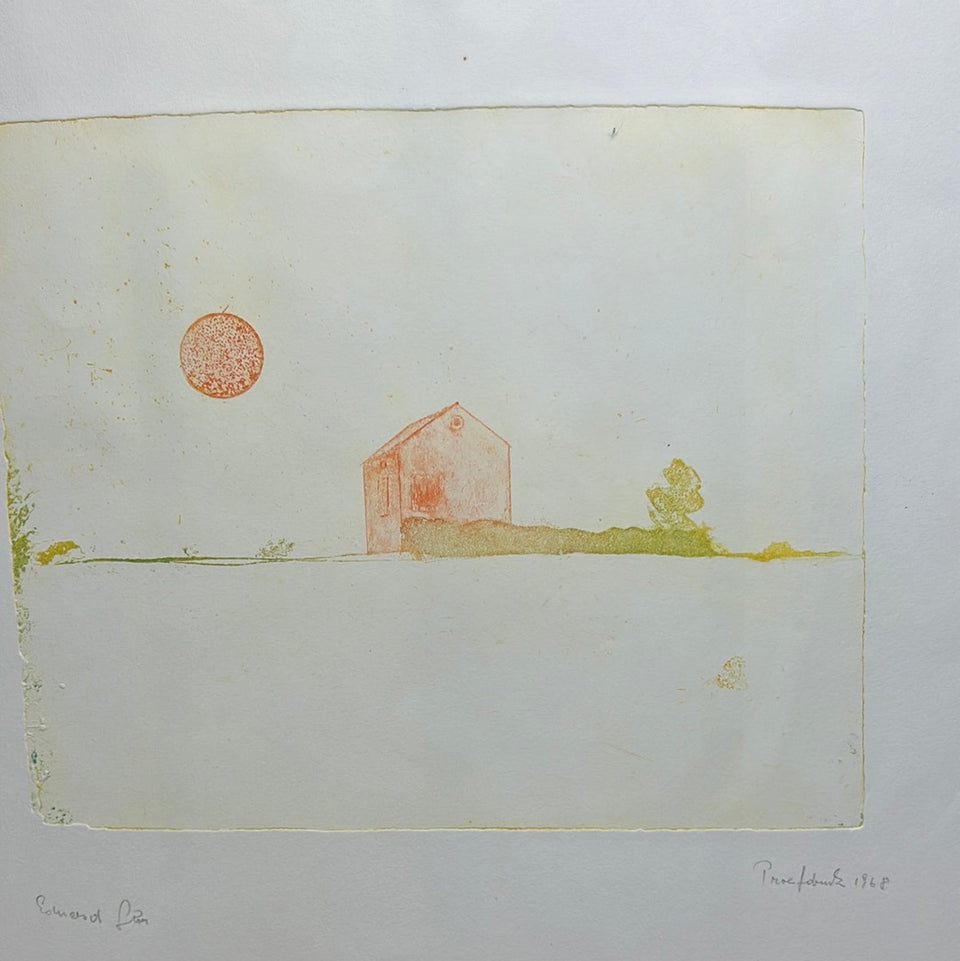 Farm - Rare proof version - Artwork by Eduard Flor (1925-2015)