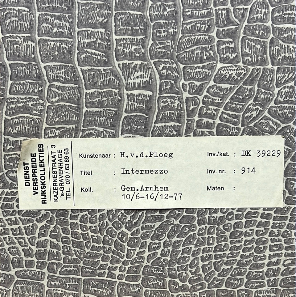 Intermezzo, Ink drawing by Henk van der Ploeg (1949)