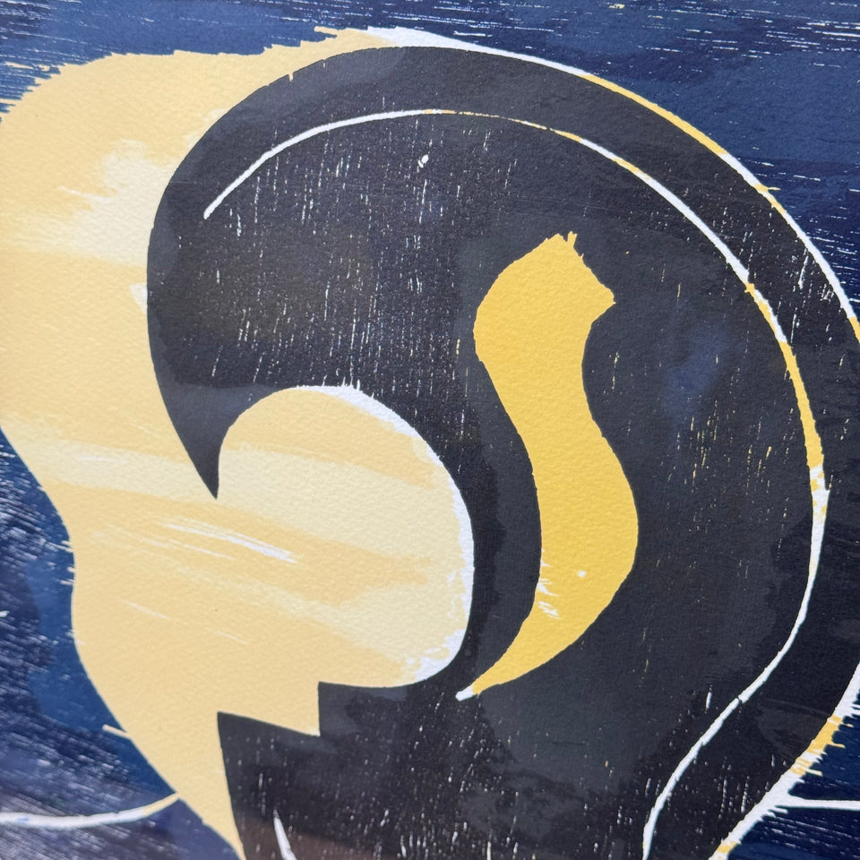 Woodcut print by Joris Geurts