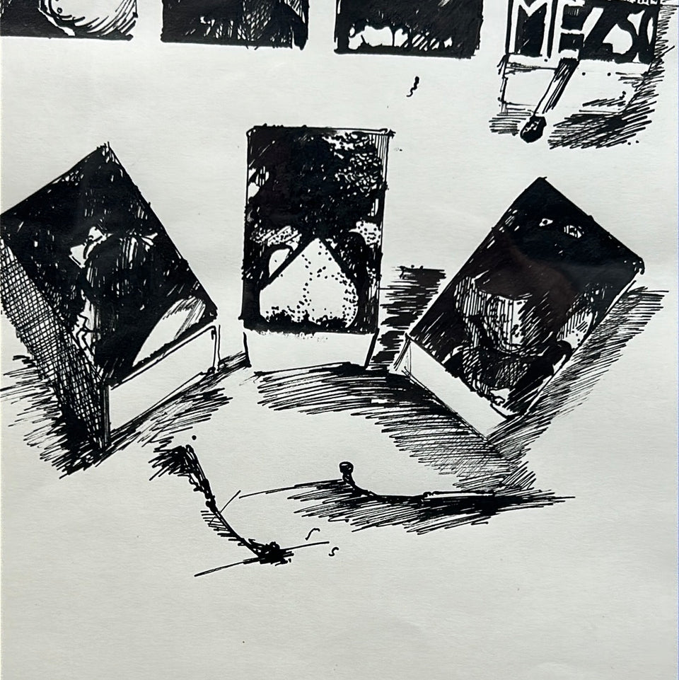 Intermezzo, Ink drawing by Henk van der Ploeg (1949)