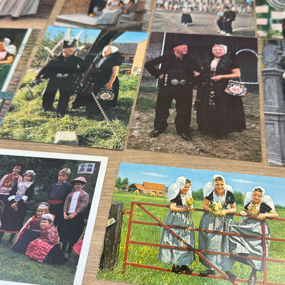 Collection of Holland Folklore Costume with Dutch Woman Vintage photo cards – Holland’s Traditional Culture Costumes