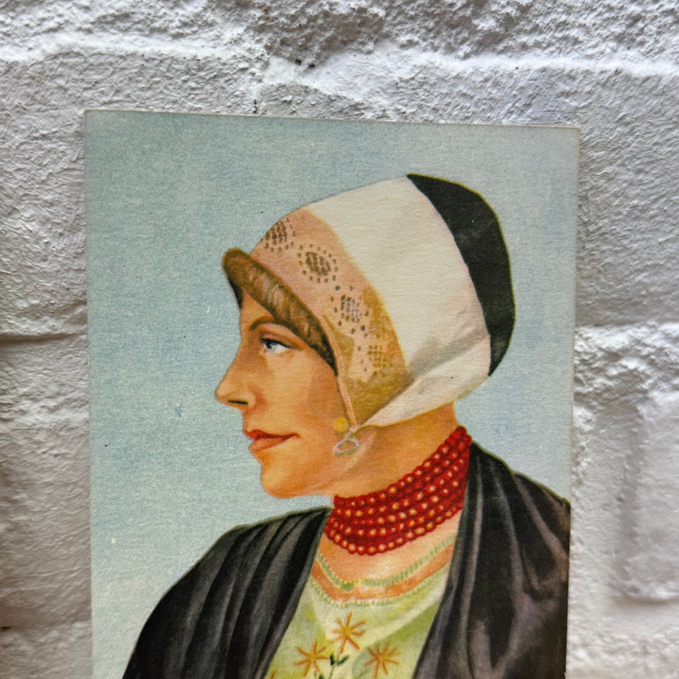 Set of Antique Dutch Folk Dress High Quality Print cards – Holland Traditional Costume Embroidery Illustrations